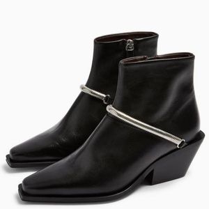 New (NWOB) Topshop Mercy Western Boot - Black Size 38 EU / 7.5 US